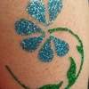 Flower glitter tattoo