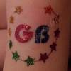 team gb - glitter tattoo