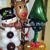 a balloon watermarked rudolph snowman and tree